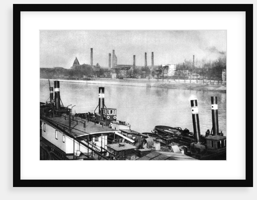 The Seine and the quays at Bercy, Paris by Ernest Flammarion