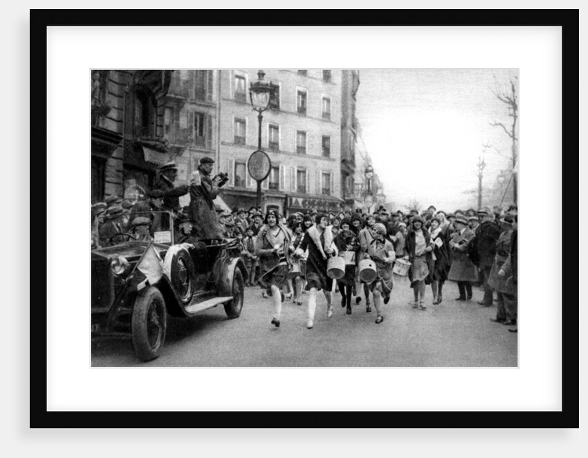 Walking match of midinettes, Paris, St Catherine's Day by Ernest Flammarion