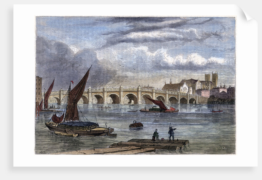 Old Westminster Bridge in 1754 by Anonymous