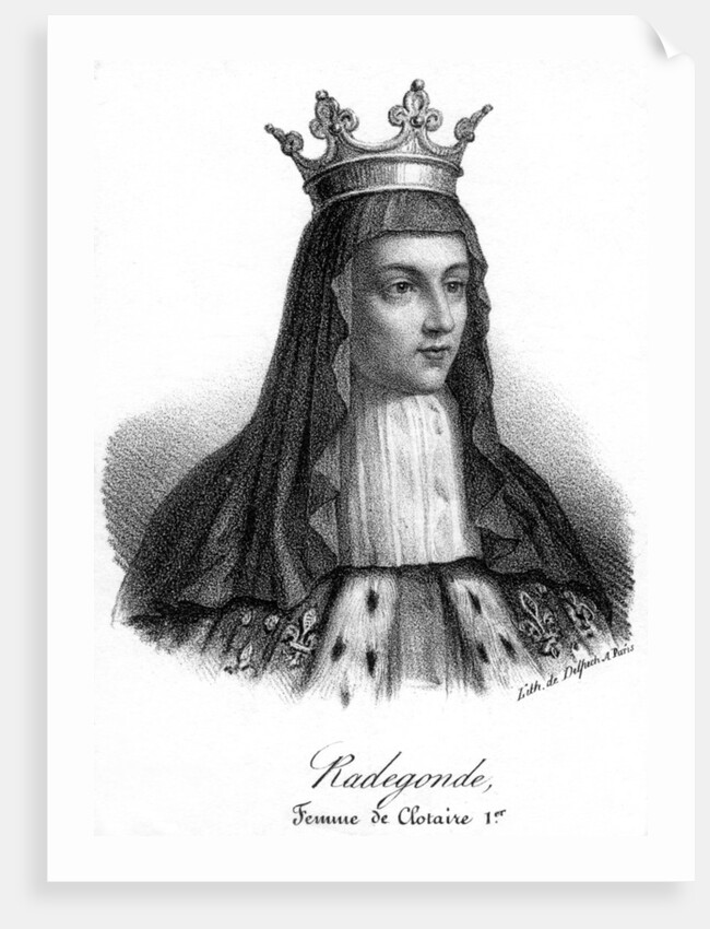 Radegonde, one of Clotaire I's four wives by Delpech
