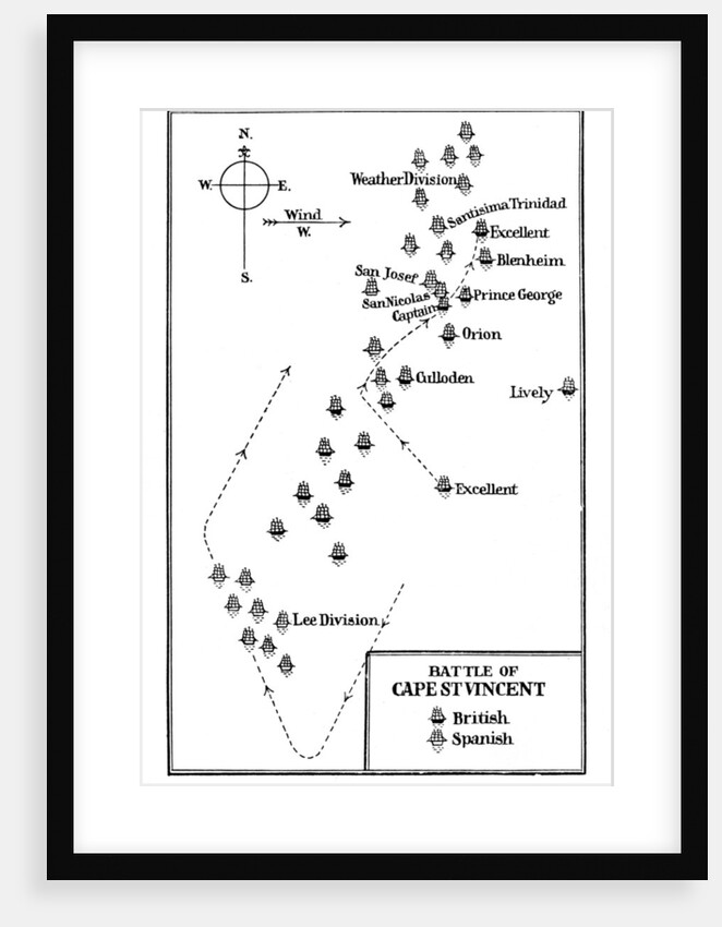 Battle of Cape St Vincent by Anonymous