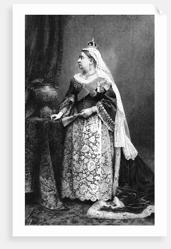 Queen Victoria in her state robes by Walery