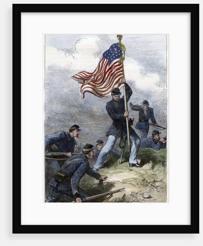 Planting the Union flag on a bastion, Siege of Vicksburg by Anonymous