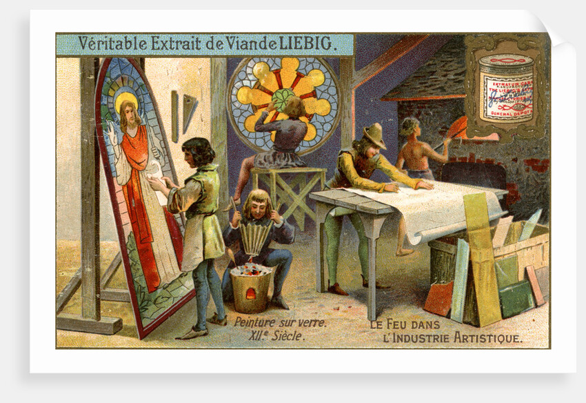 Painting on glass in the 12th century by Anonymous