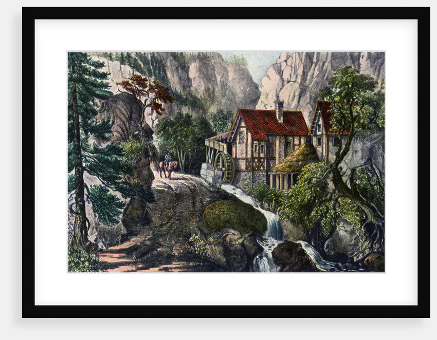 Old Swiss Mill by Currier and Ives