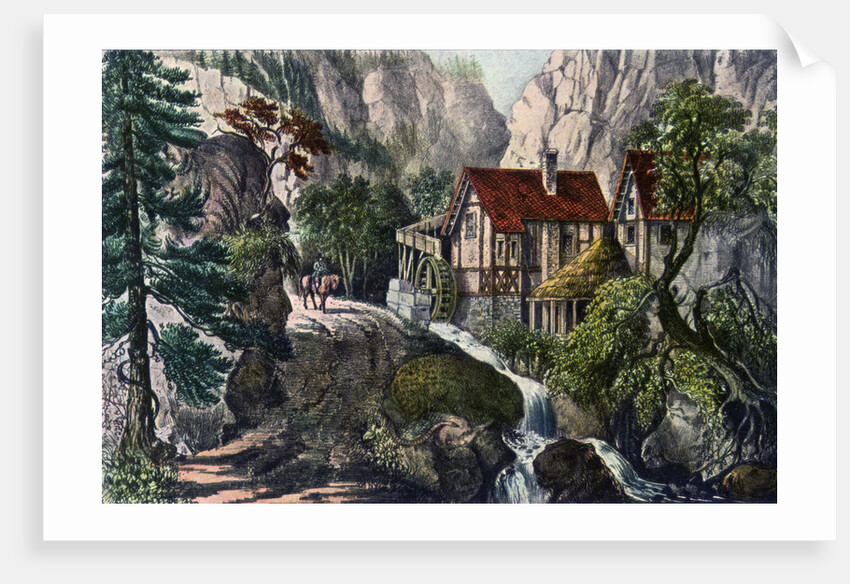 Old Swiss Mill by Currier and Ives
