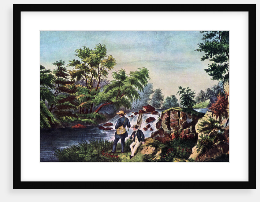 The Trout Stream by Currier and Ives