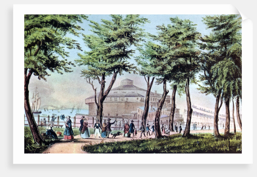 Castle Garden from the Battery, New York by Currier and Ives