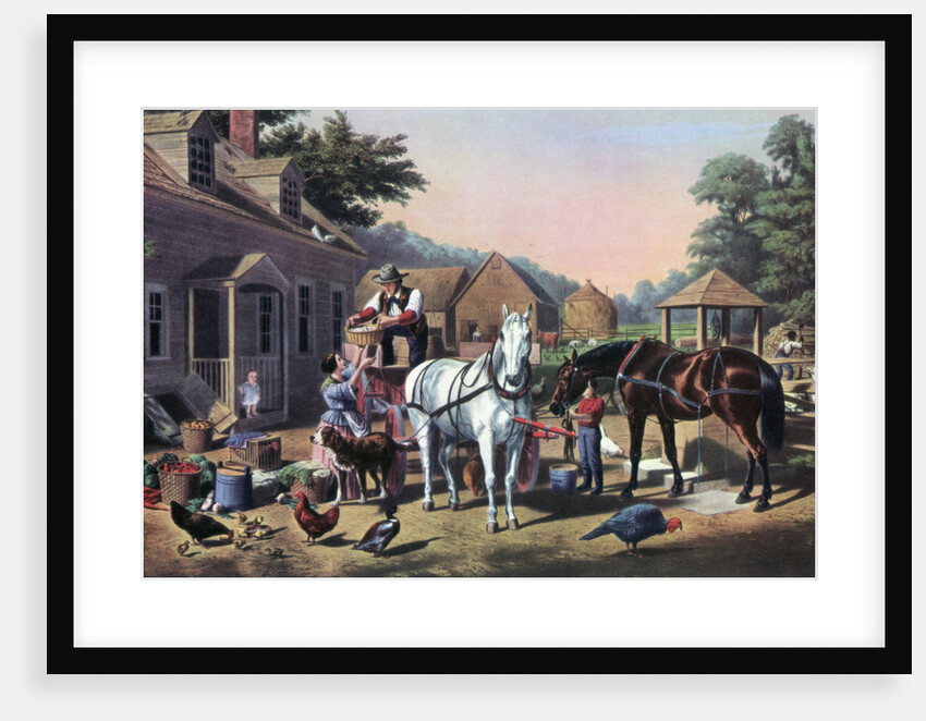 Preparing for Market by Currier and Ives
