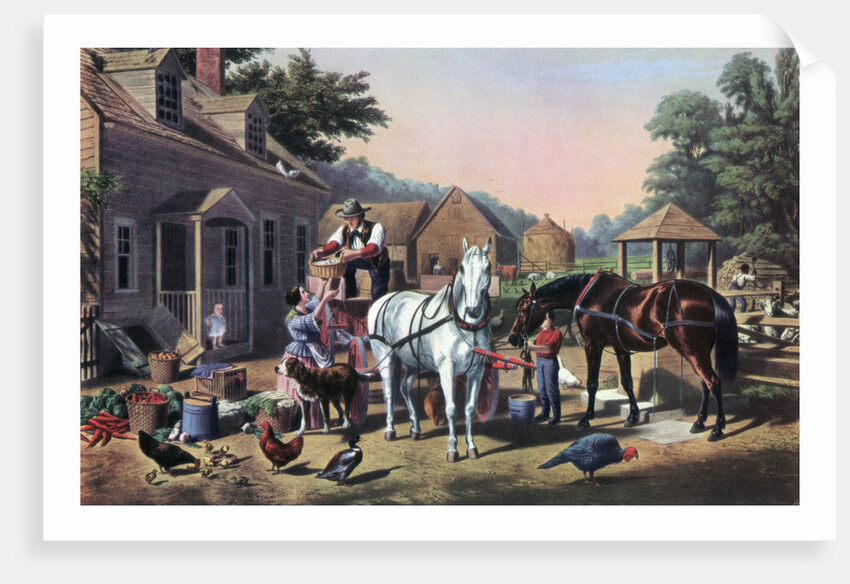 Preparing for Market by Currier and Ives