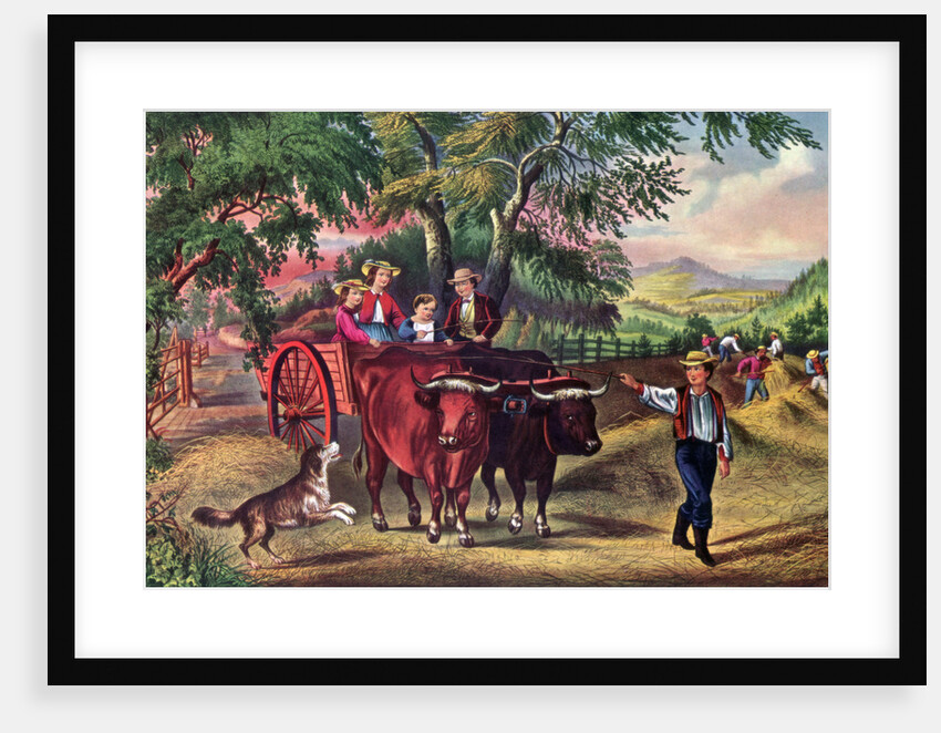 Haying Time, The First Load by Currier and Ives