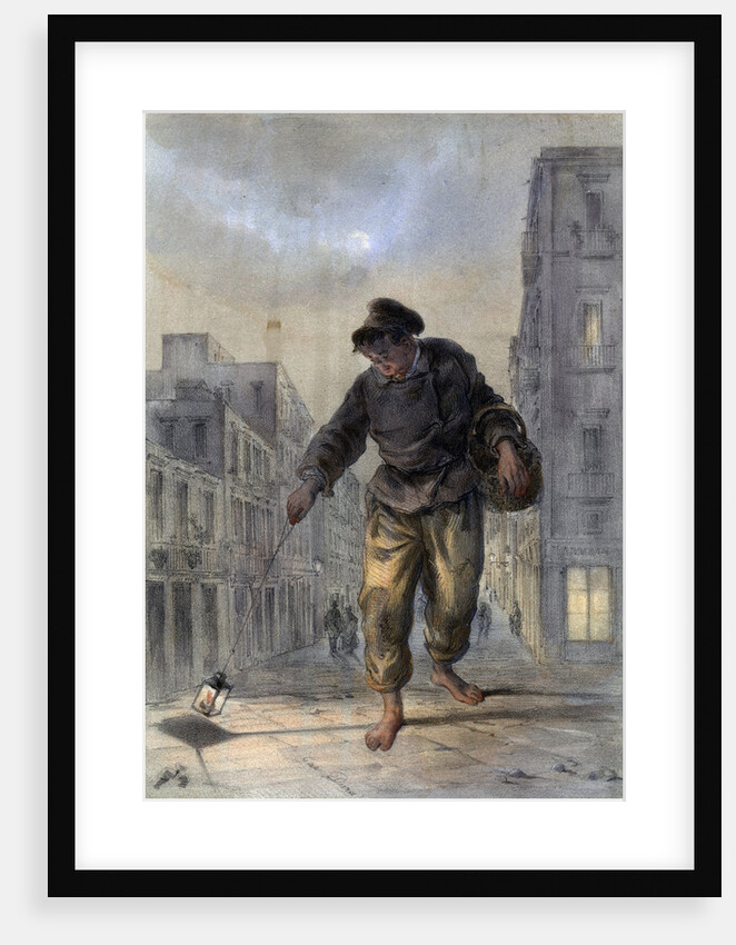 Man with a lamp by Anonymous