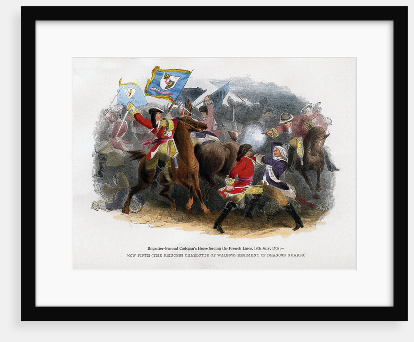 Brigadier-General Cadogan's Horse forcing the French Line by Anonymous