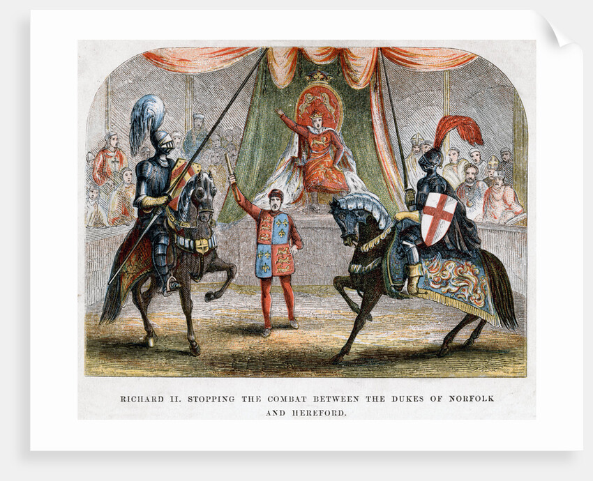 Richard II stopping the combat between the Dukes of Norfolk and Hereford by Anonymous
