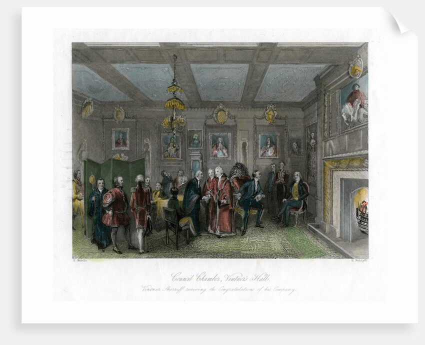 Council chamber, Vintners' Hall, City of London by E Redclyffe