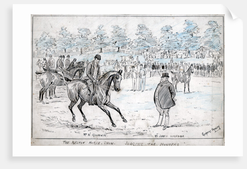 The Melton horse show, judging the hunters by Cuthbert Bradley