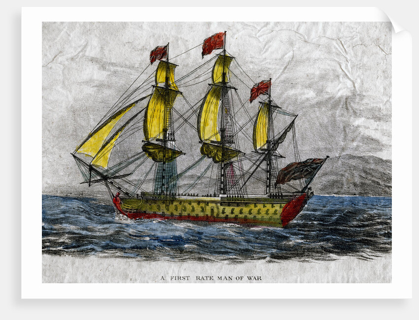 A first rate man-of-war by Anonymous