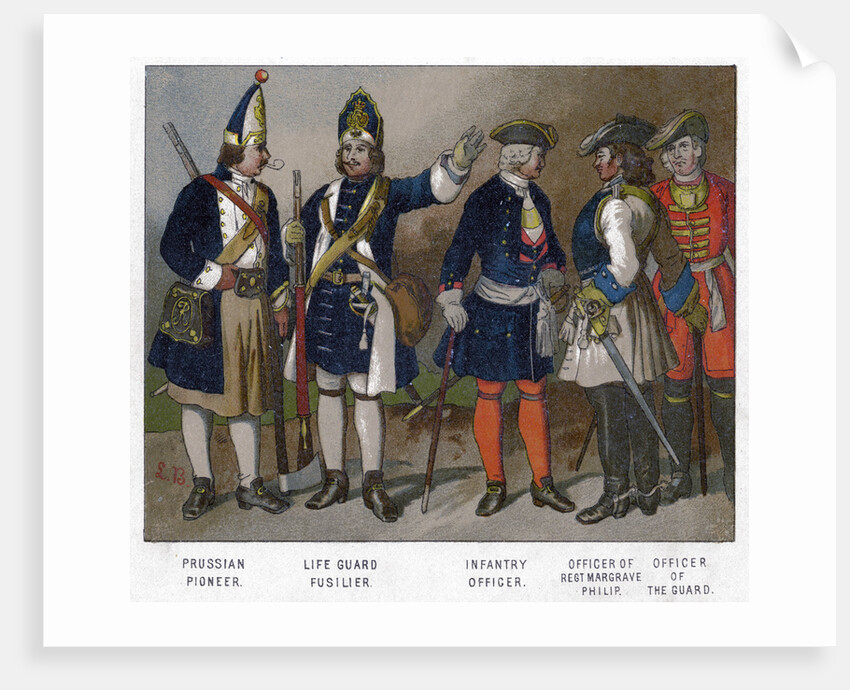 Prussian and French soldiers of 1704 (19th century) by Anonymous