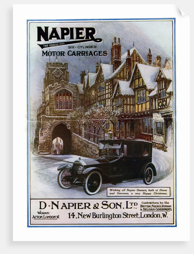 Napier, six cylinder motor carriages by Anonymous