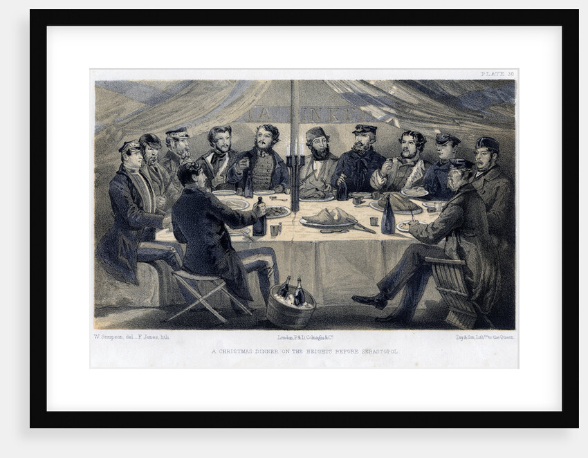 A christmas dinner on the hights before Sebastopol by William Simpson