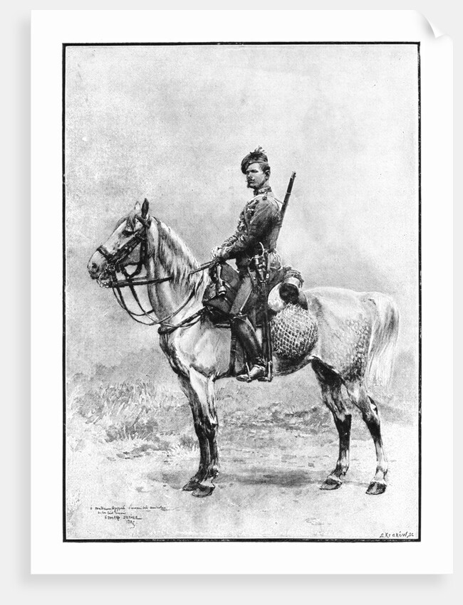 A chasseur of the guard, Russia by Jean Baptiste Edouard Detaille