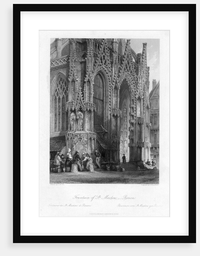 The fountain of St Maclou, Rouen, France by S Bradshaw