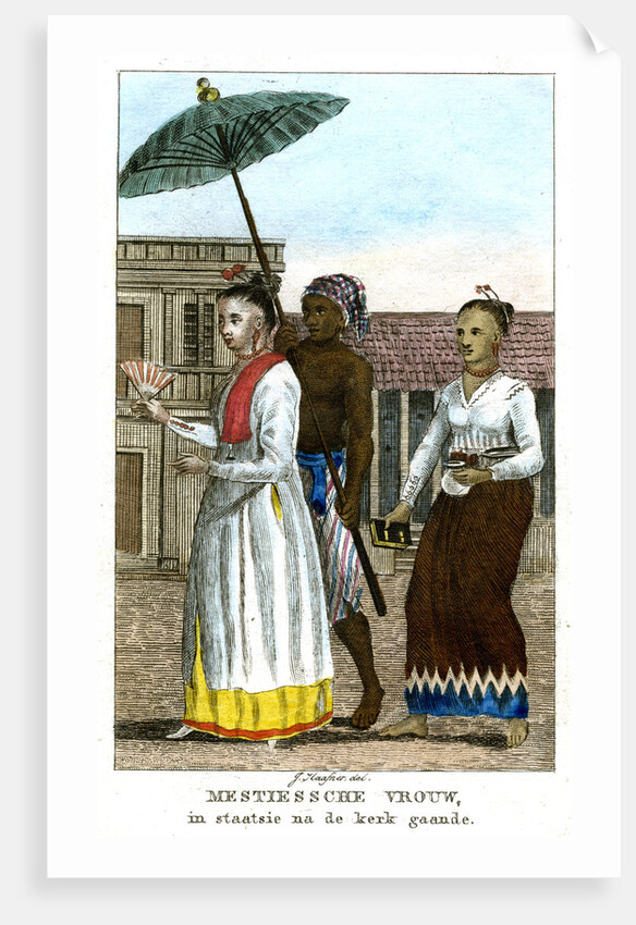 Woman with servants by J Haafner