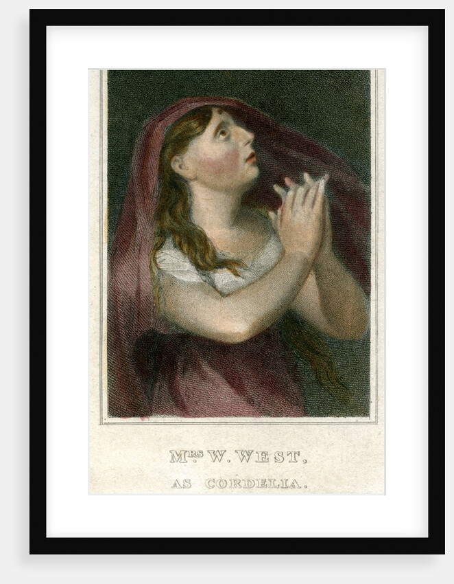 Mrs W West as Cordelia by Thomas Charles Wageman
