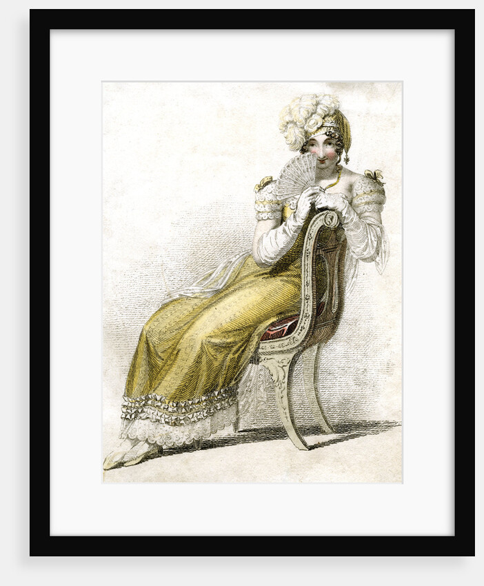 Woman with a fan by Anonymous