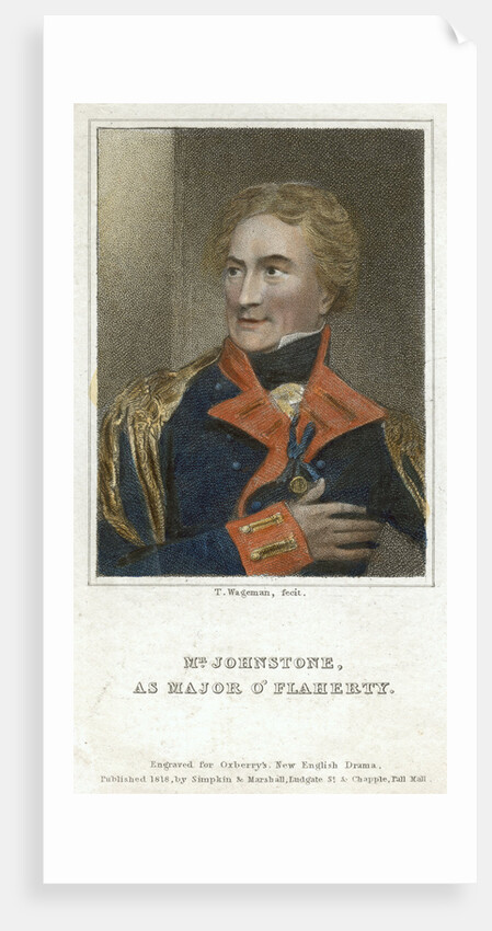 Mr Johnstone as Major O'Flaherty by Thomas Charles Wageman