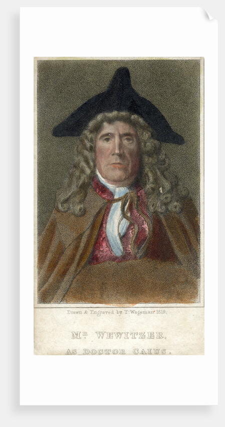 Mr Wewitzer as Doctor Caius by Thomas Charles Wageman
