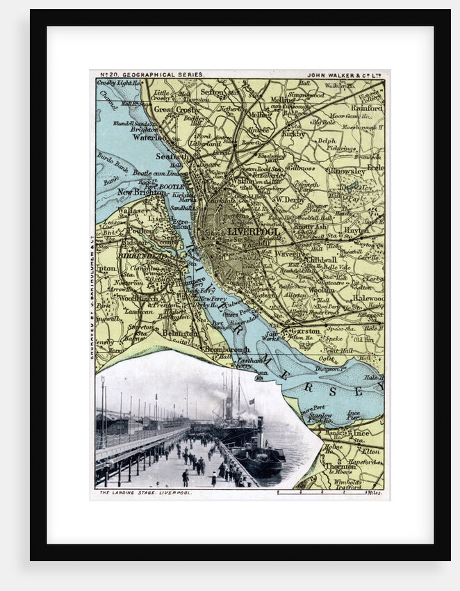 Map of Liverpool, Merseyside by John Walker