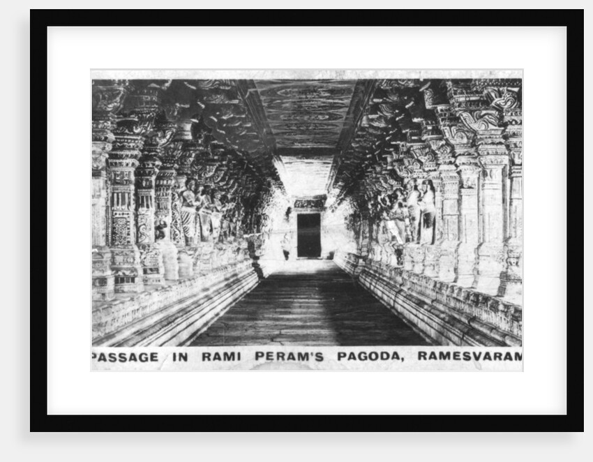 Passage in Rami Peram's Pagoda, Ramesvaram, Tamil Nadu, India by Anonymous