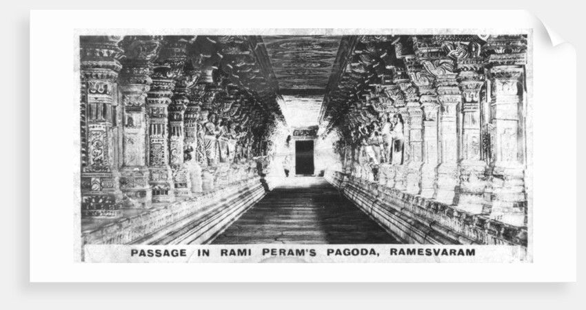 Passage in Rami Peram's Pagoda, Ramesvaram, Tamil Nadu, India by Anonymous