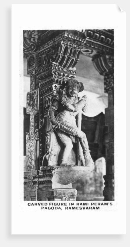 Carved figure in Rami Peram's Pagoda, Ramesvaram, India by Anonymous
