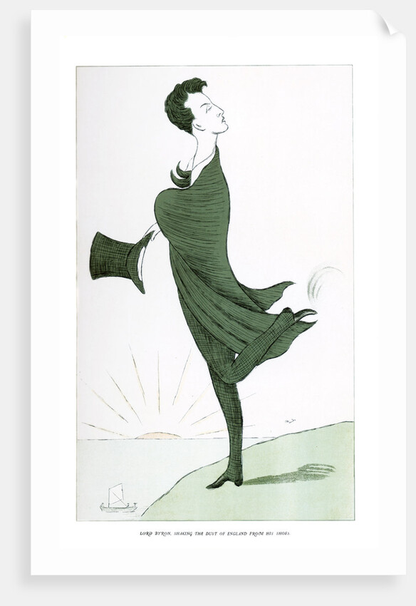 Lord Byron, Shaking the Dust of England from his Shoes by Max Beerbohm