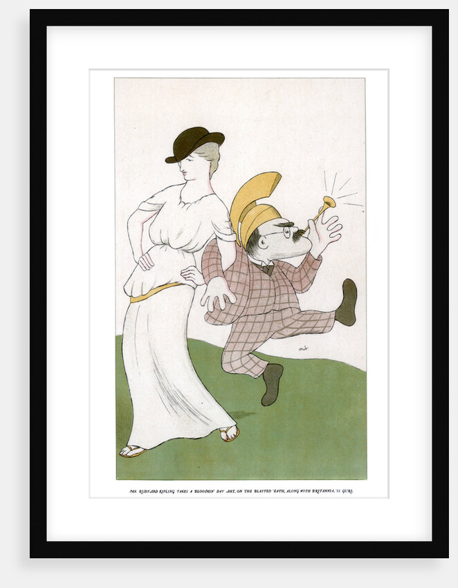 'Mr Rudyard Kipling takes a bloomin day aht, on the blasted 'eath... by Max Beerbohm