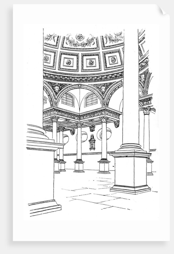 Interior of St Stephen's Church, Walbrook, City of London by Anonymous