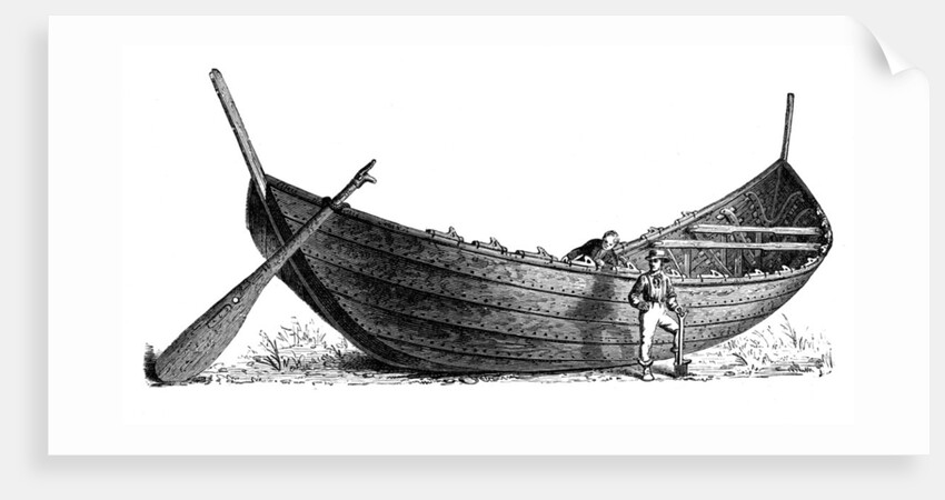 Boat for fourteen pairs of oars, found at Nydam, Jutland by Anonymous