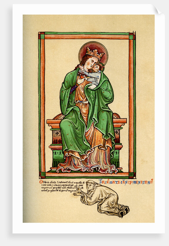 Matthew Paris at the feet of the Virgin and Child by Anonymous
