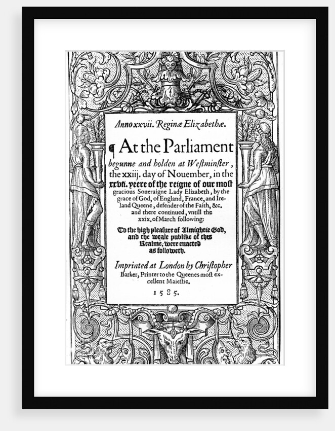 Title page of Acts of Parliament by Anonymous