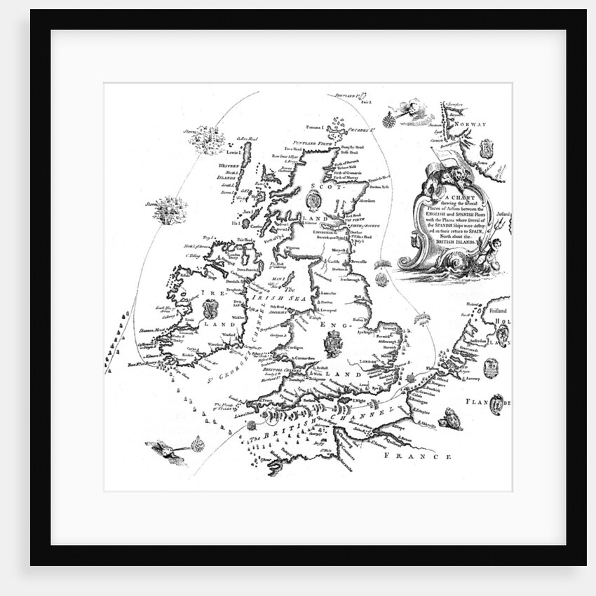 Chart of the Spanish Armada's course by Anonymous