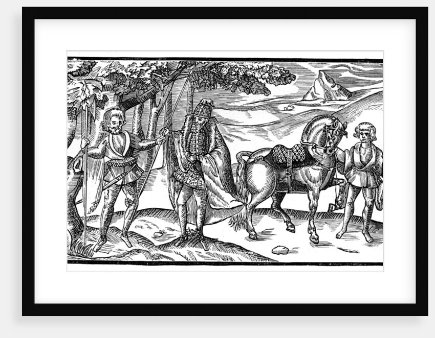 An Irish chief and his attendants by Anonymous