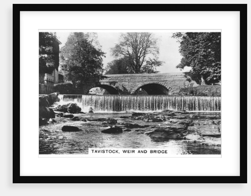 Tavistock, weir and bridge by Anonymous