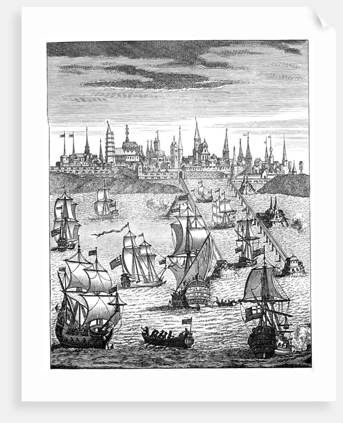 English squadron carrying troops to take possession of Dunkirk by Anonymous