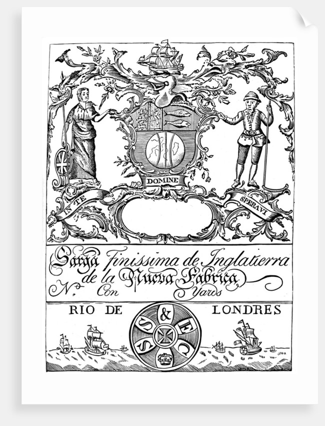 Trade label of the South Sea Company by Anonymous