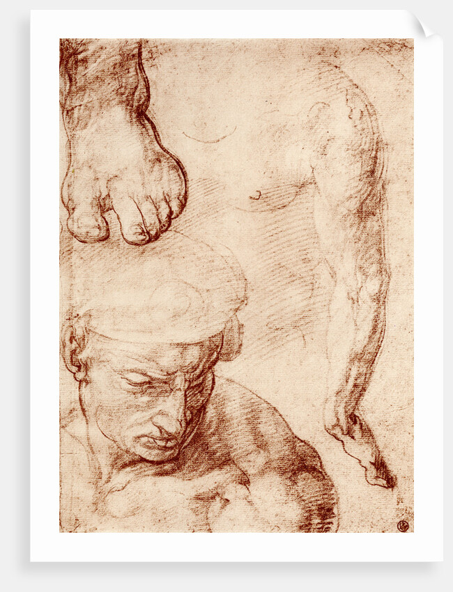 Studies for the figure of the cross-bearer in the Last Judgement, Sistine Chapel by Michelangelo Caravaggio