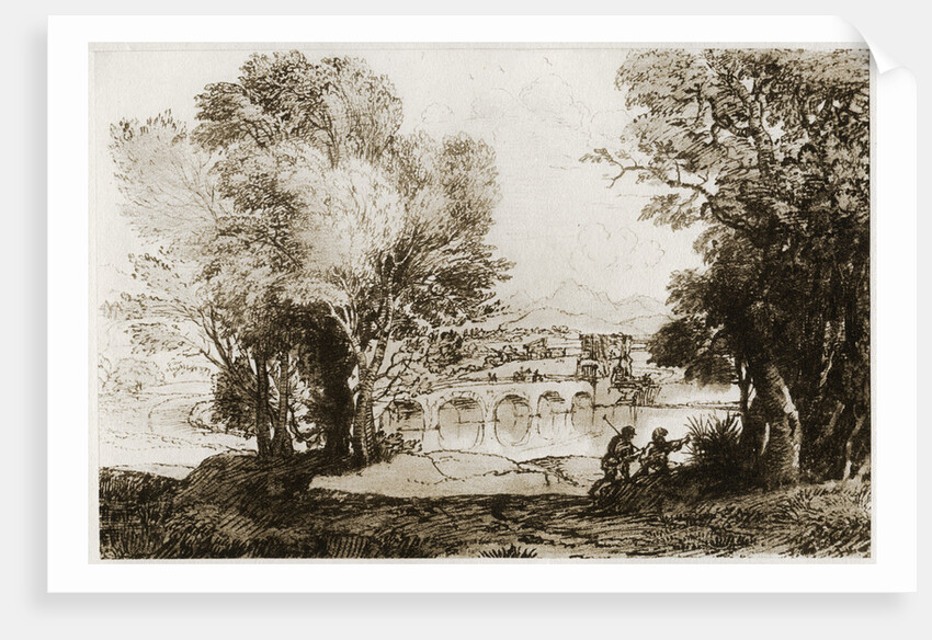 An Italian landscape by Claude Lorrain