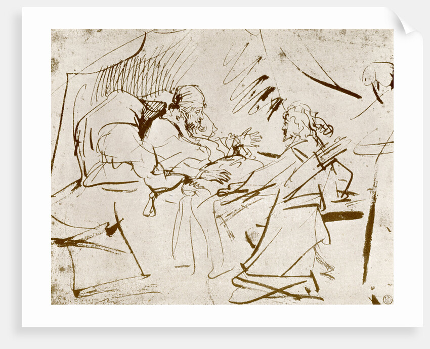 Jacob at Isaac's Bedside by Rembrandt Harmensz van Rijn