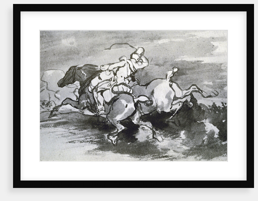 Artilleryman Leading his Horses into the Field by Theodore Gericault